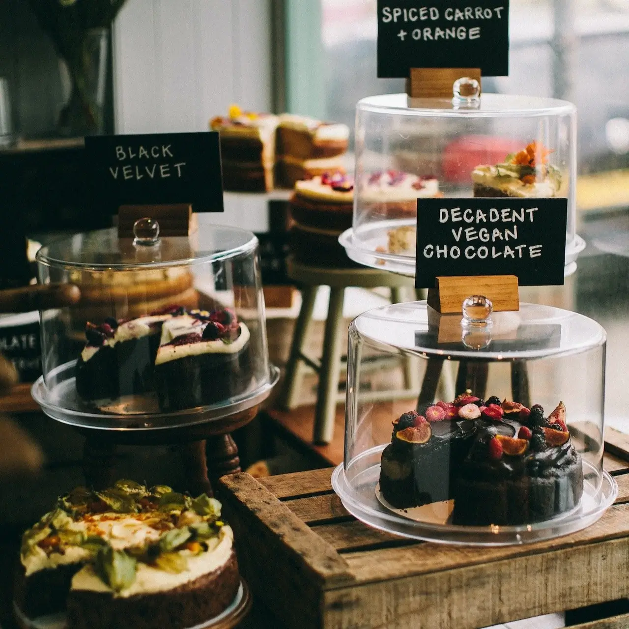 Cakes on display