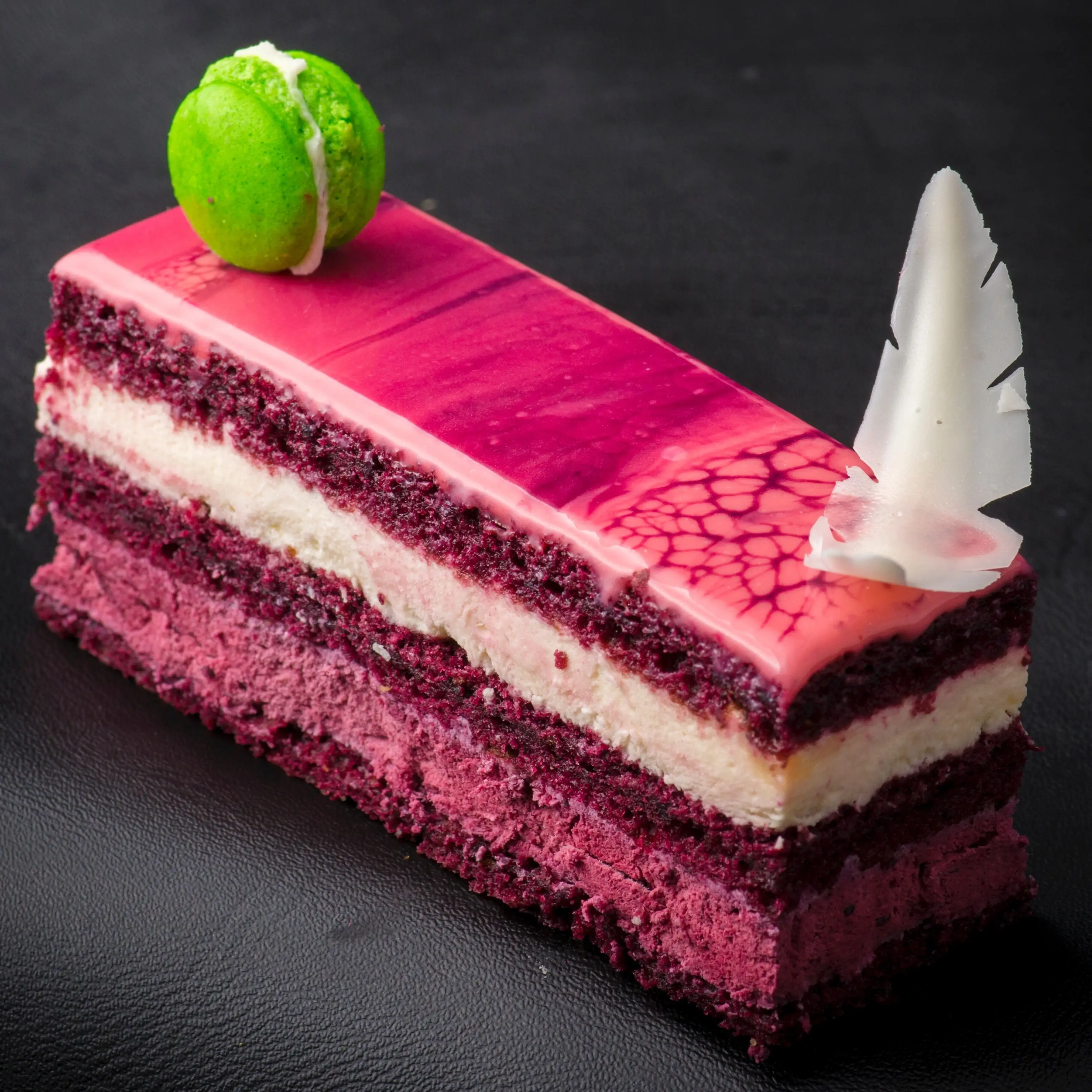 Pink cake slice